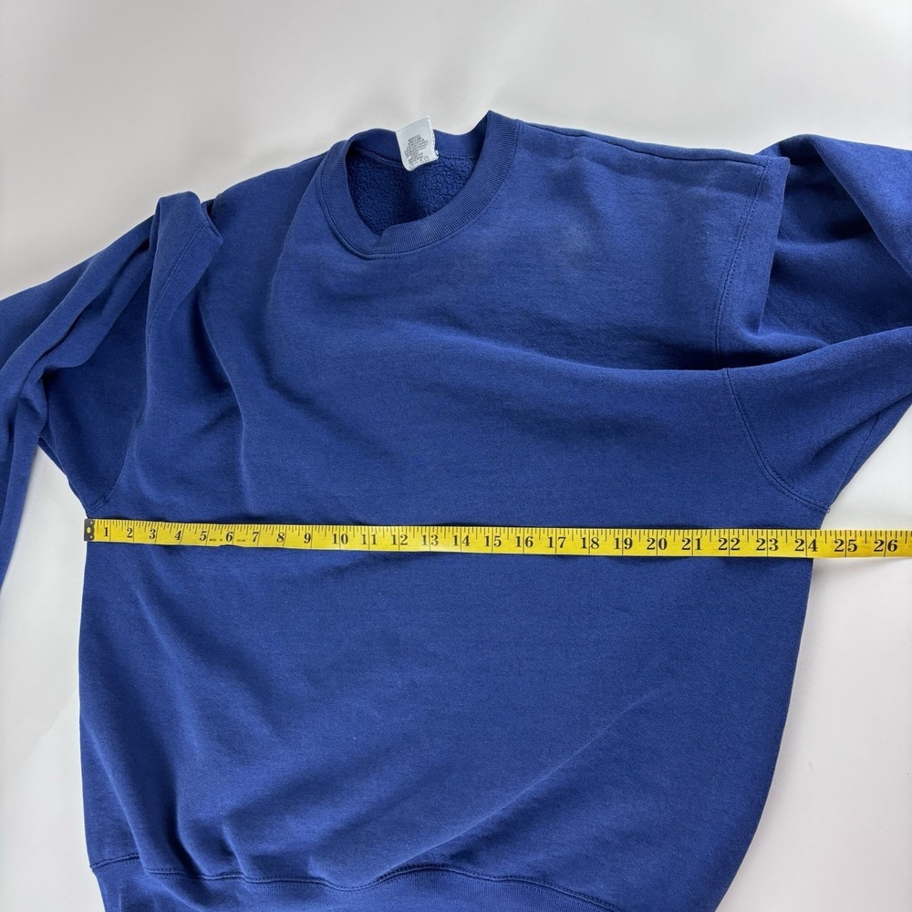 Vintage Fruit Of The Loom Sweatshirt Mens XL Blue Fleece Crewneck USA 90s - Picture 8 of 9